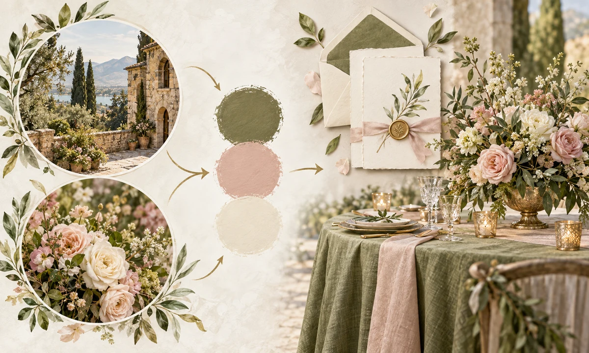 Step-by-step visual guide for wedding themes